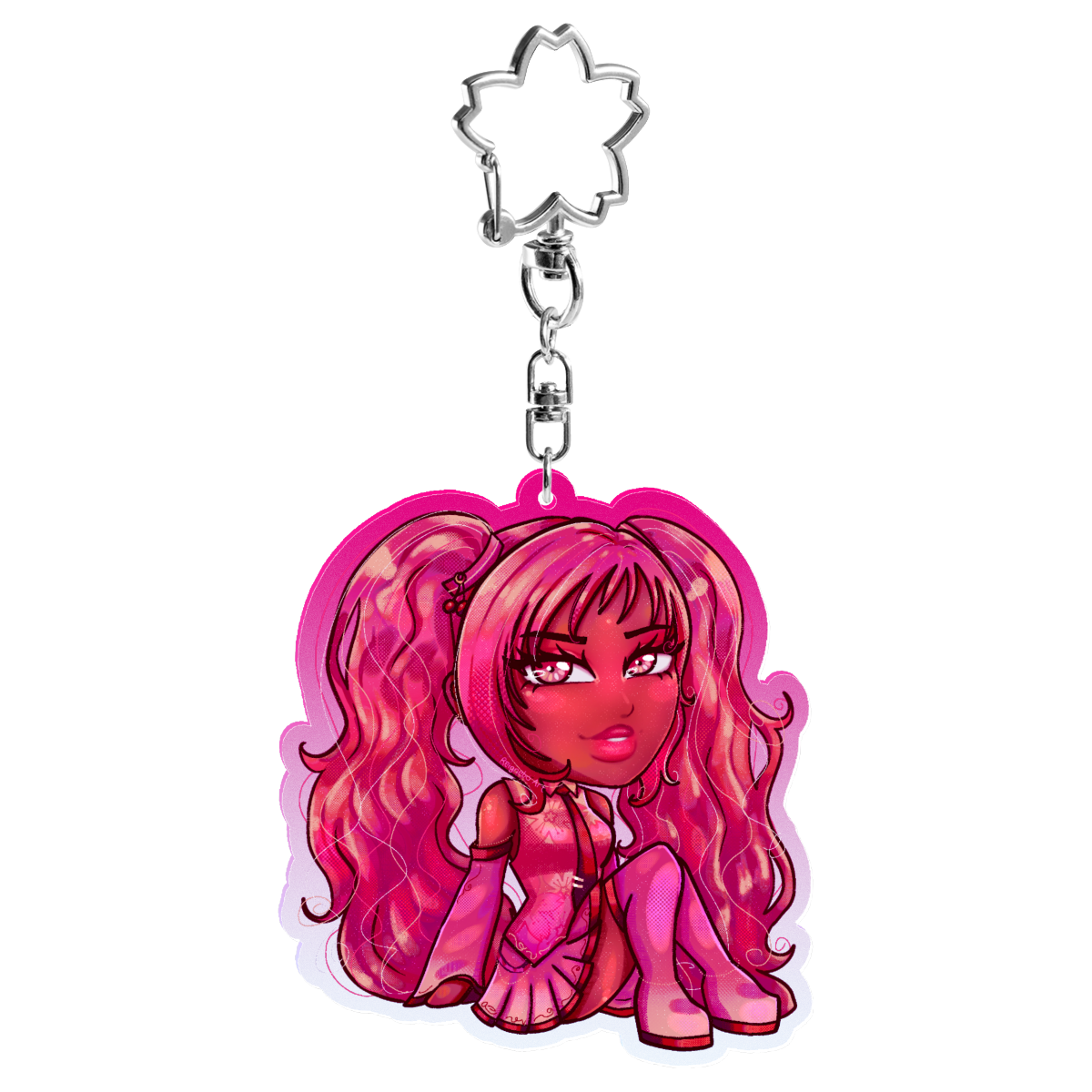 Fan Art: Curly Sakura Miku Charm