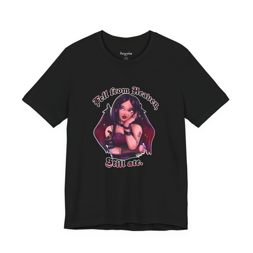 "Fell from Heaven, Still Ate" Fallen Angel P Tee .𖥔 ݁