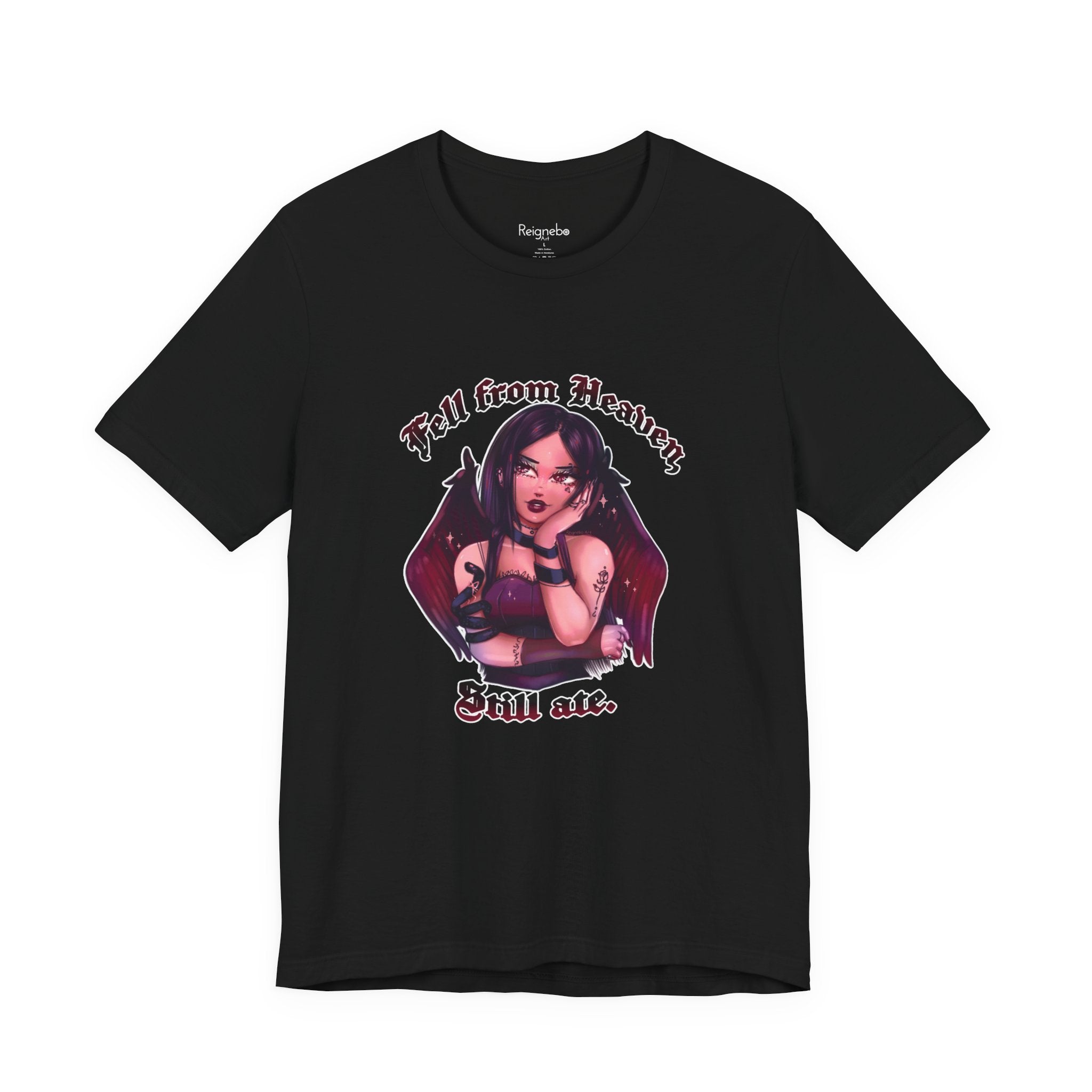 "Fell from Heaven, Still Ate" Fallen Angel P Tee .𖥔 ݁