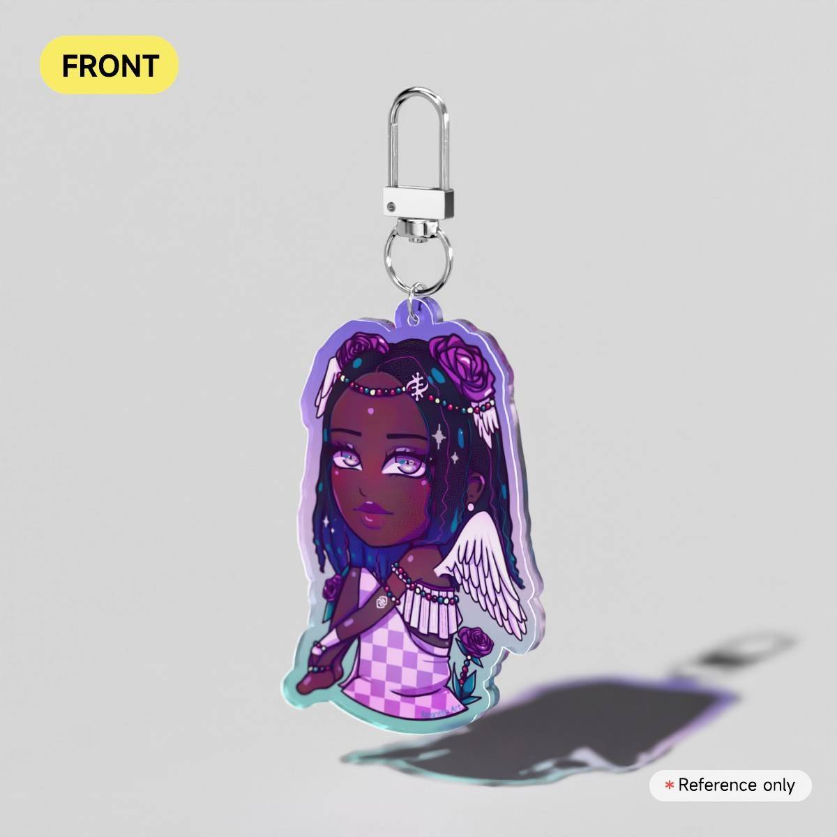 Purple Rose Divinity Angel Charm ✧