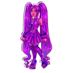Fan Art: Grape Juice Miku Standee