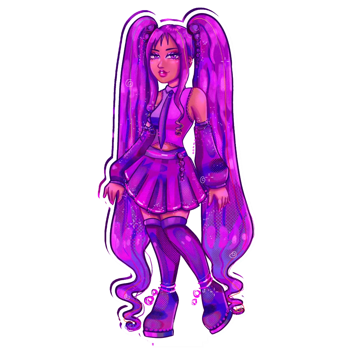 Fan Art: Grape Juice Miku Standee