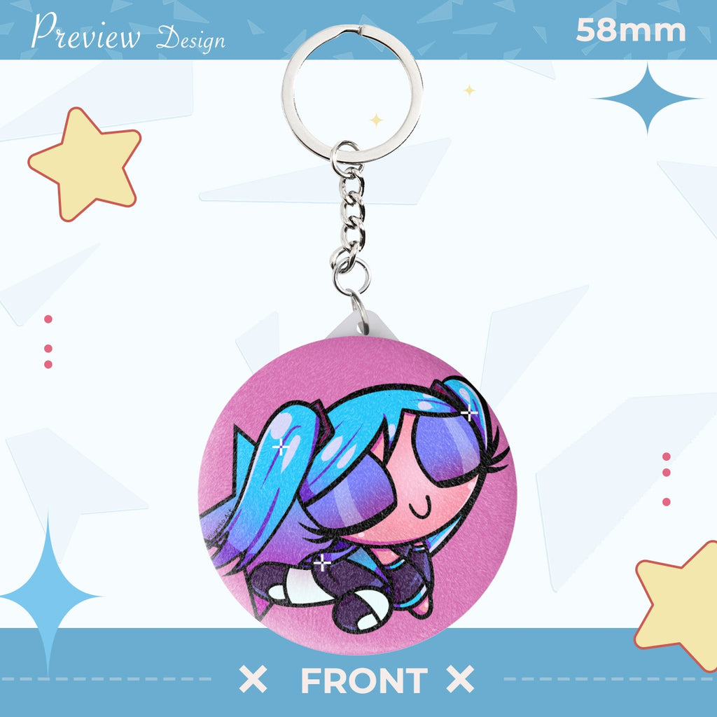 Fan Art: Power Puff Miku Plush Mirror Charm