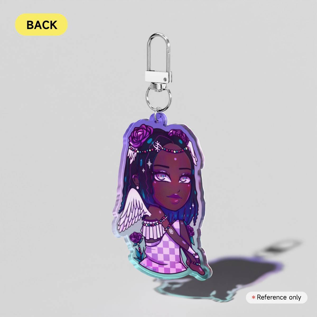 Purple Rose Divinity Angel Charm ✧