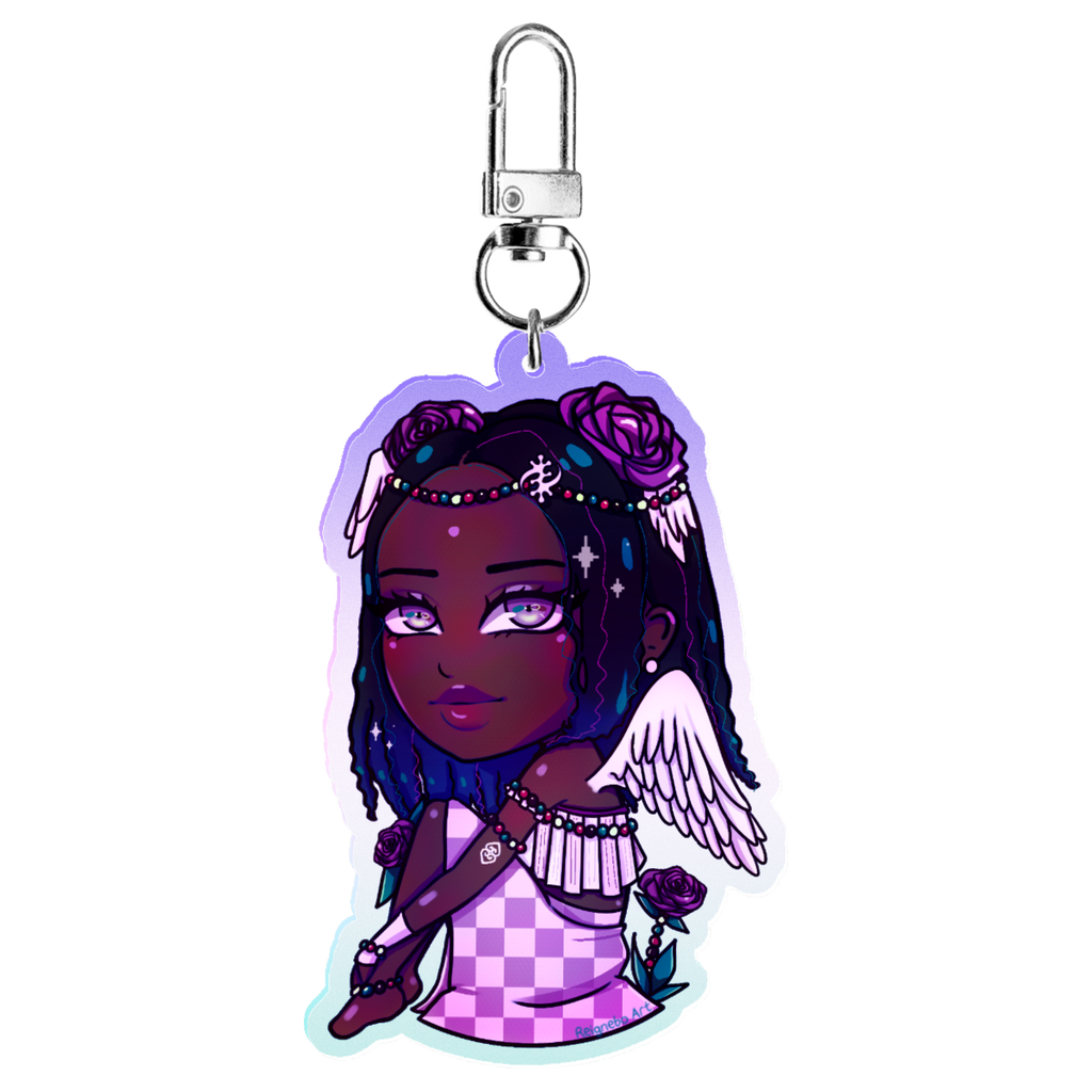 Purple Rose Divinity Angel Charm ✧