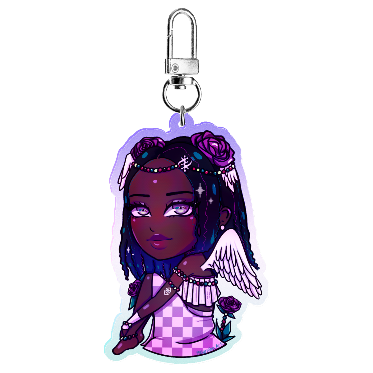 Purple Rose Divinity Angel Charm ✧