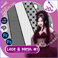 Lace & Mesh Brushes #1 • Photoshop, +