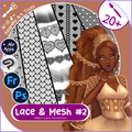 Lace & Mesh Brushes #2 ❤︎⁠ Photoshop, +