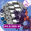 Lace & Mesh Brushes #4 ཐི༏ཋྀ ⁠Photoshop, +