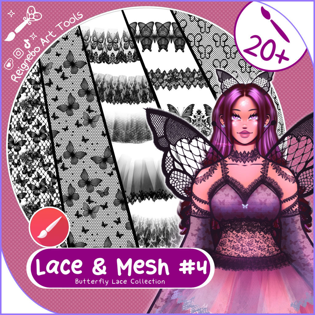 Lace & Mesh Brushes #4 ཐི༏ཋྀ⁠ Infinite Painter