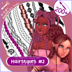 Premium Hair Brushes, Braids, Curls, Locs & Coils and More • Clip Studio Paint