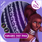 Highlight Hair Brushes, Braids, Curls, Locs & Coils • Procreate