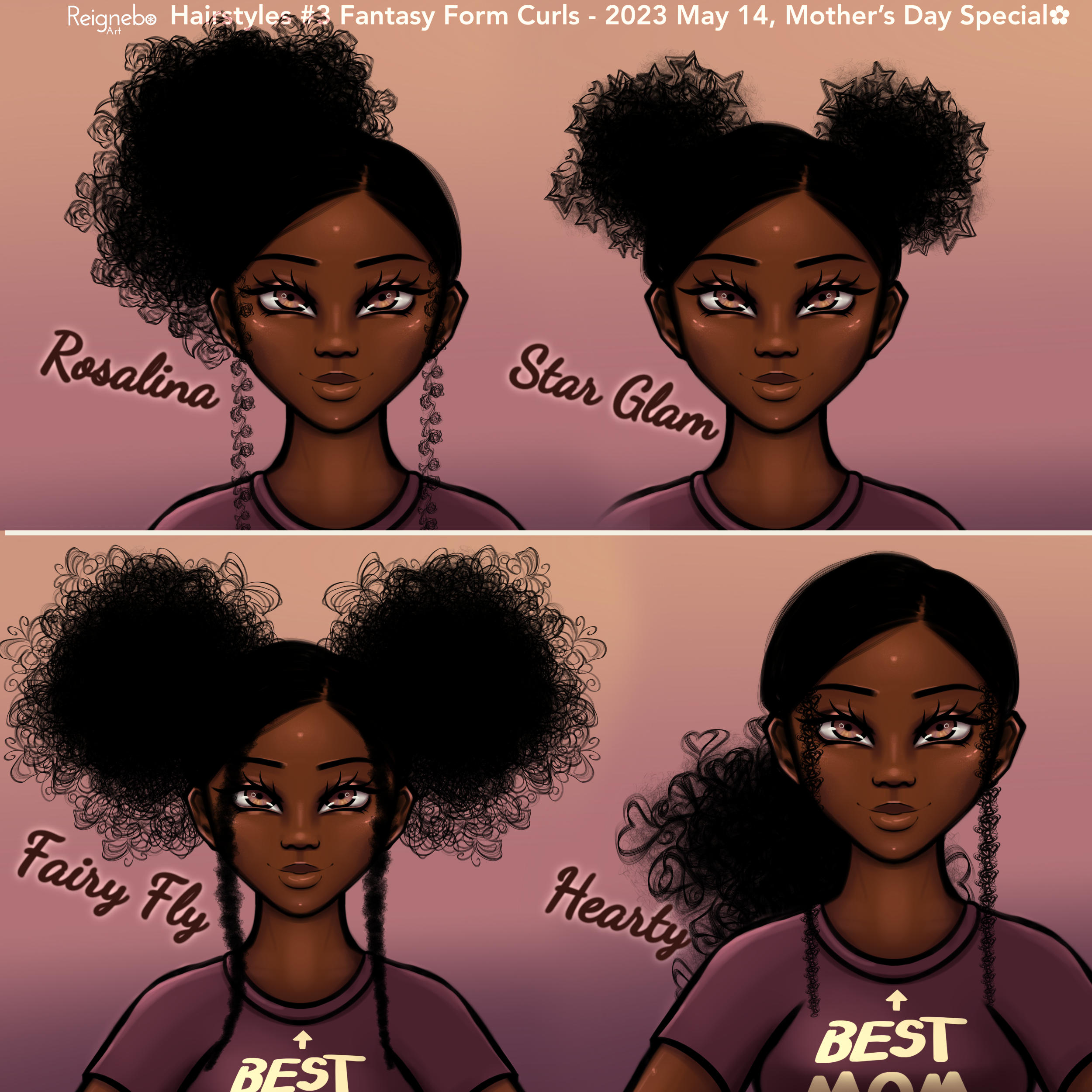 Fantasy Solid Hair Brushes, Braids, Curls, Locs & Coils • Photoshop, +