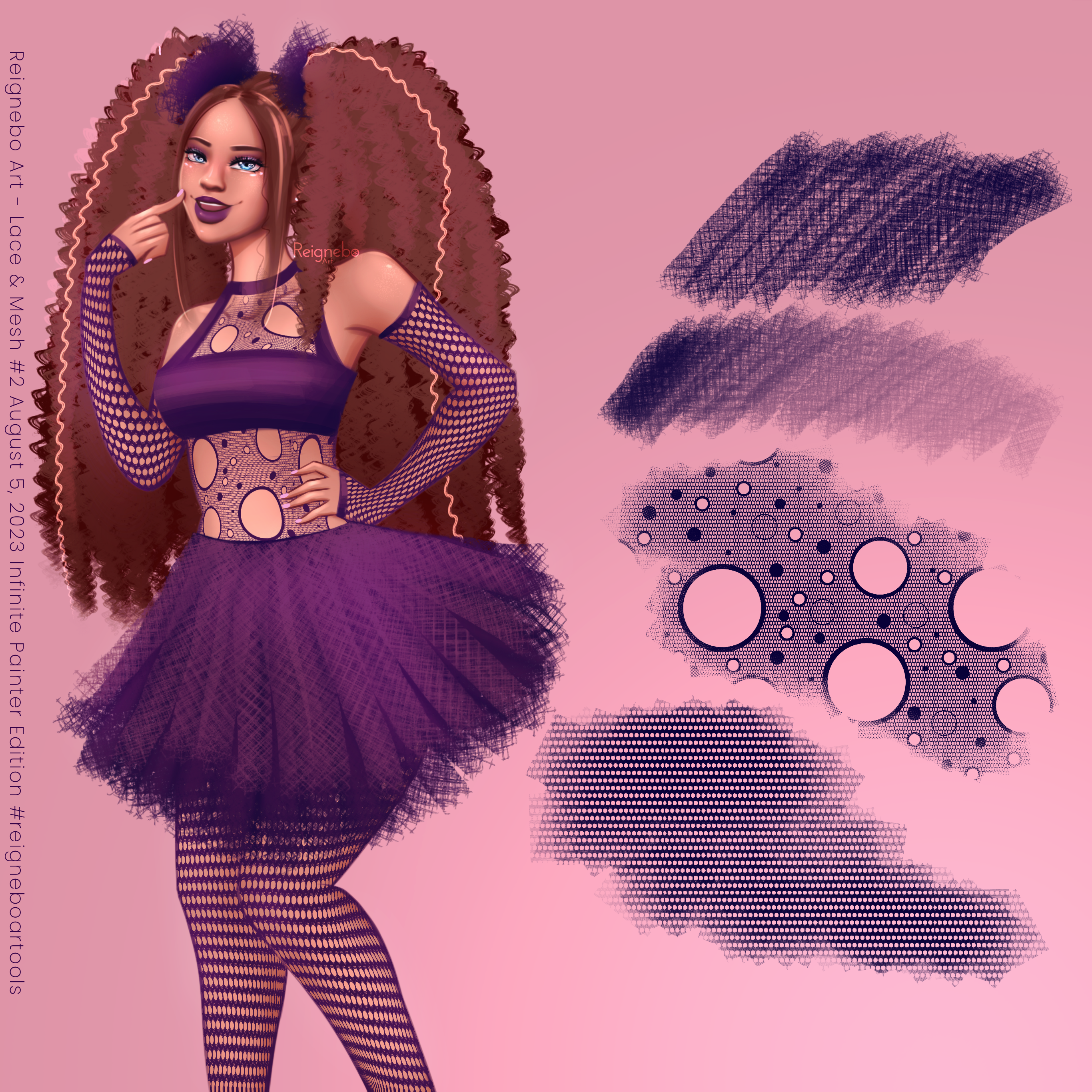 Lace & Mesh Brushes #1 • Infinite Painter