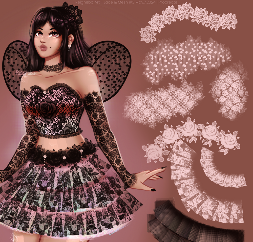 Lace & Mesh Brushes #3  ၴႅၴ ⁠Procreate