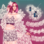 Lace & Mesh Brushes #3  ၴႅၴ ⁠Photoshop, +