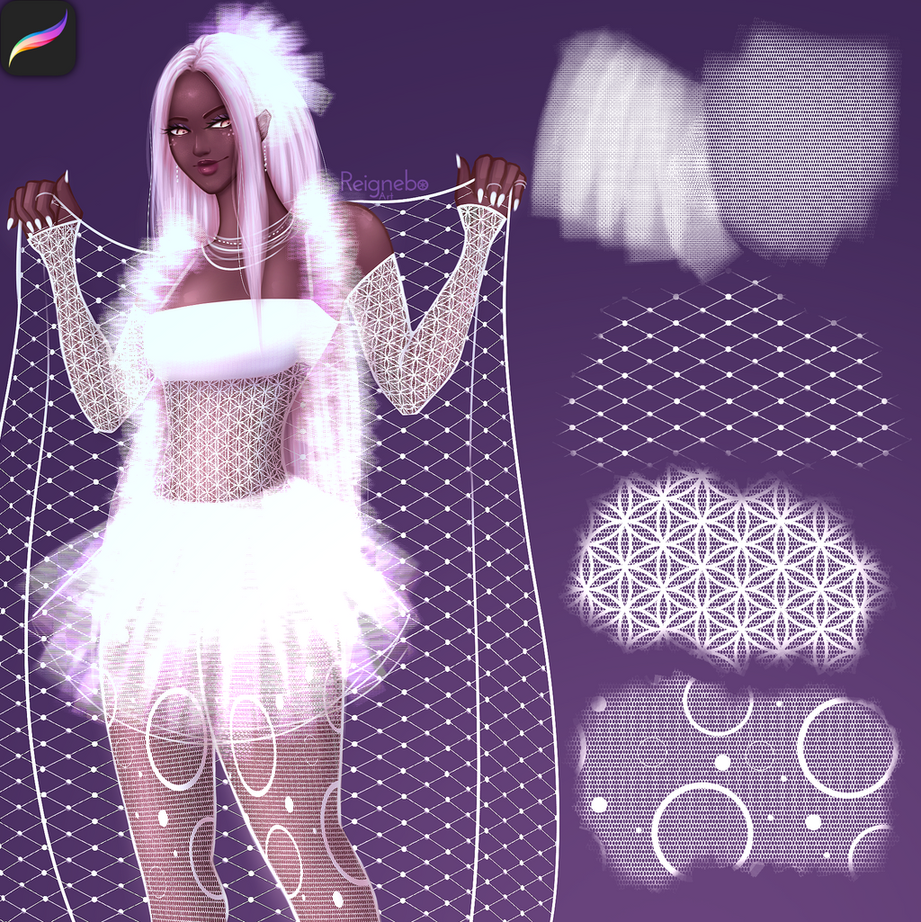 Lace & Mesh Brushes #1 • Procreate