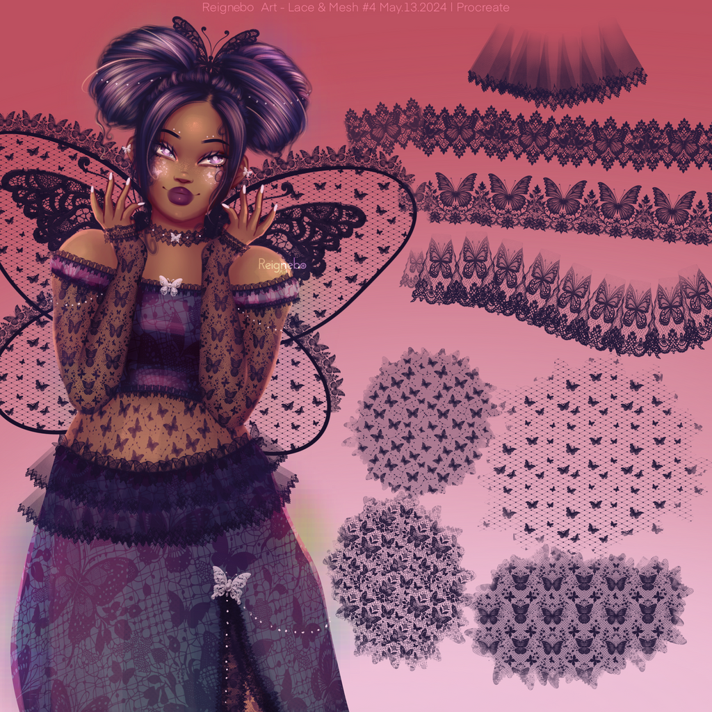 Lace & Mesh Brushes #4 ཐི༏ཋྀ ⁠Procreate