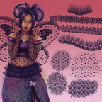 Lace & Mesh Brushes #4 ཐི༏ཋྀ ⁠Procreate