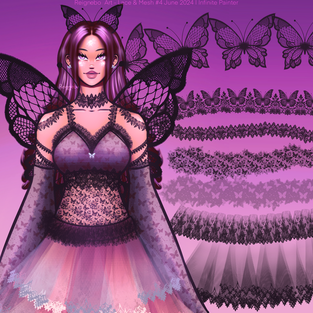 Lace & Mesh Brushes #4 ཐི༏ཋྀ⁠ Infinite Painter