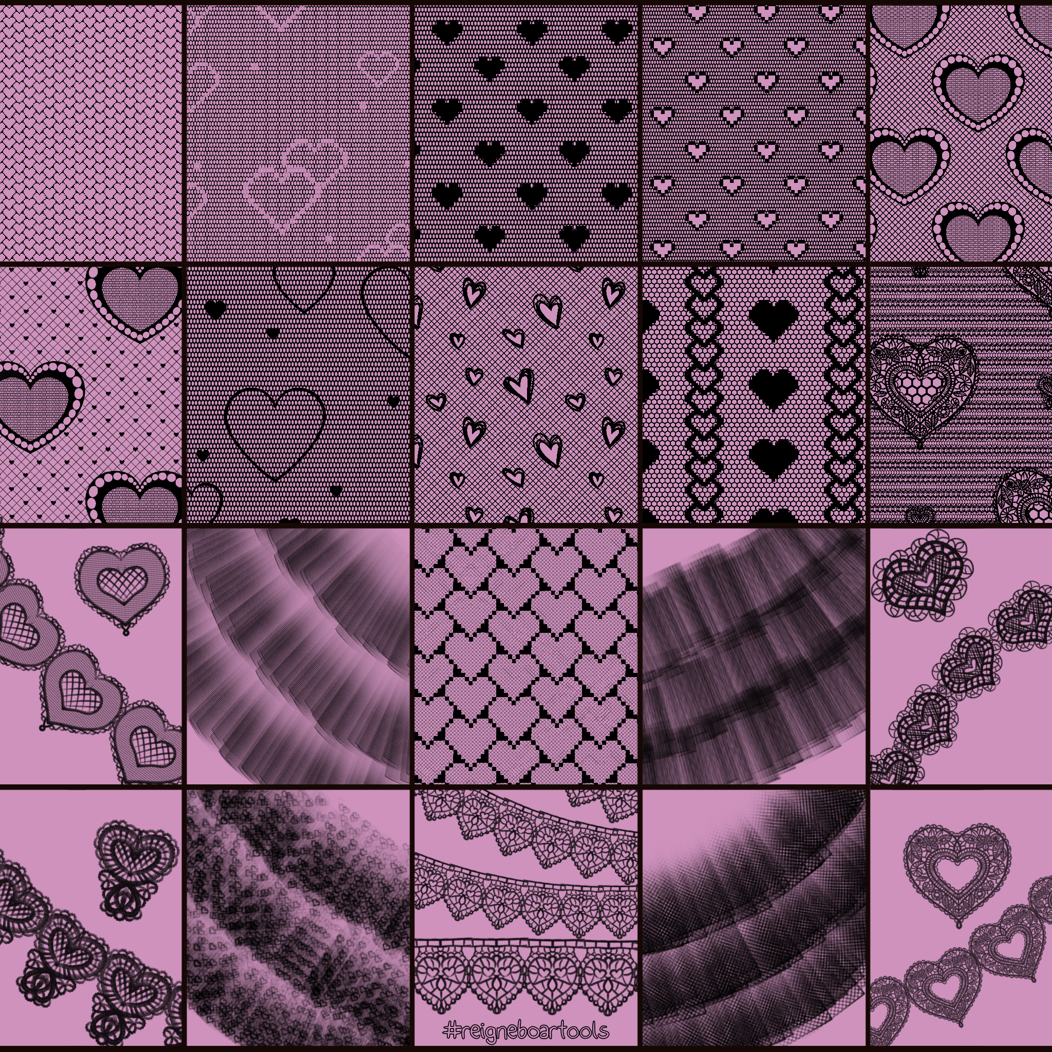 Lace & Mesh Brushes #2 ❤︎⁠ Infinite Painter