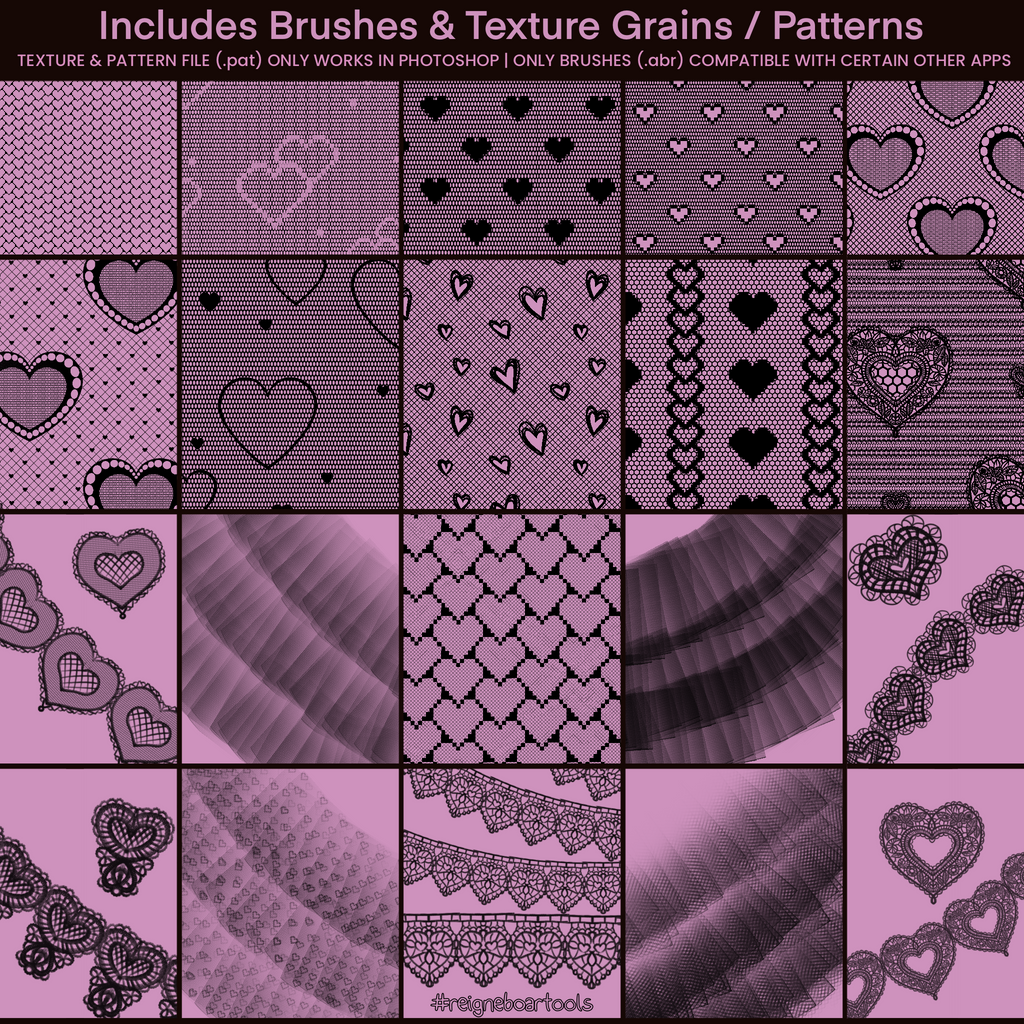 Lace & Mesh Brushes #2 ❤︎⁠ Photoshop, +