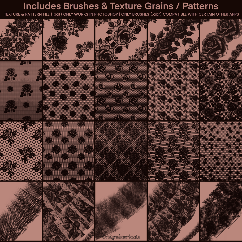 Lace & Mesh Brushes #3  ၴႅၴ ⁠Photoshop, +