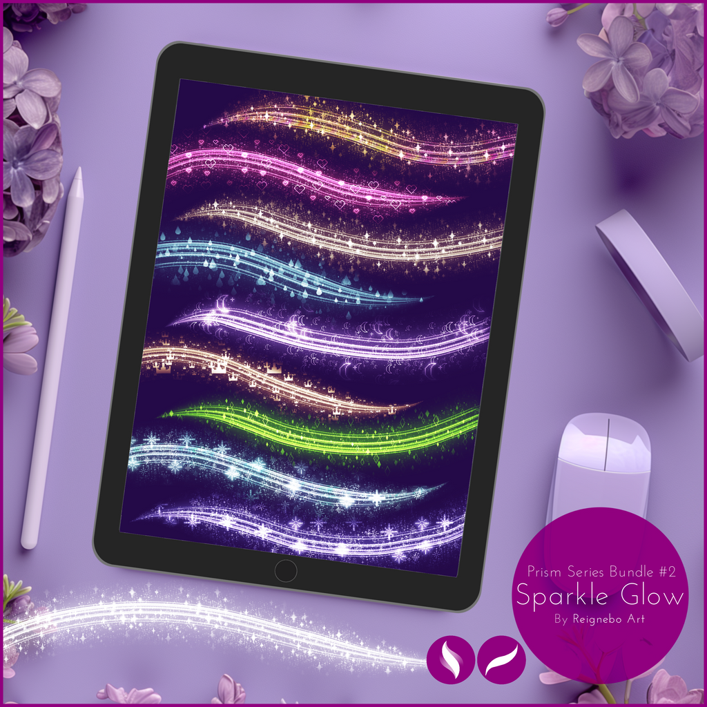 Glitter Pen & Unique Original Shimmer & Sparkle Brushes! • Procreate