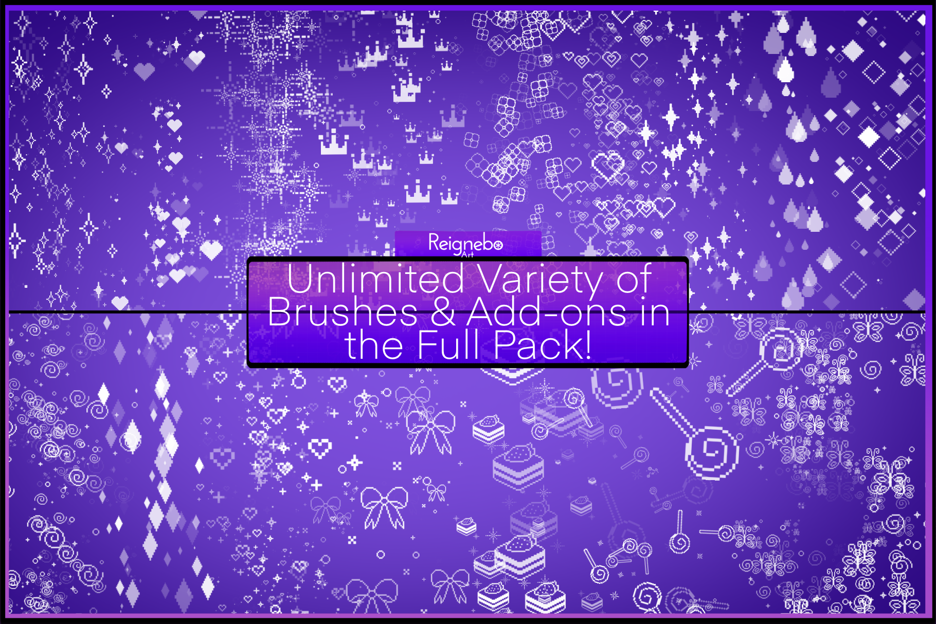 HQ Pixel Glitter Brushes ✦ Photoshop, +