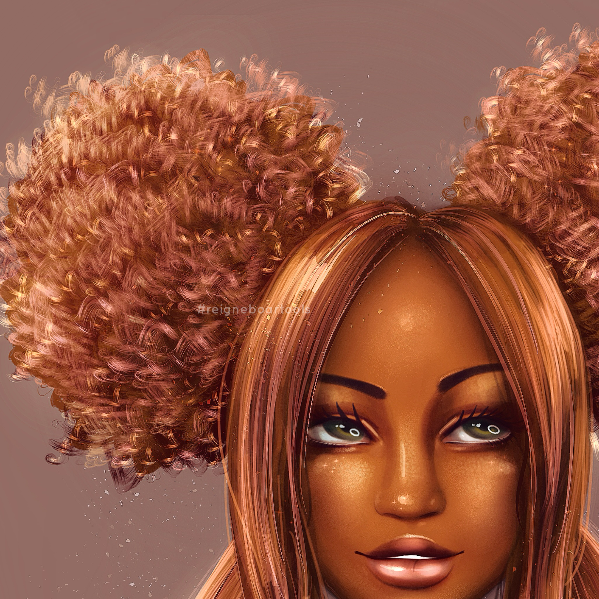 Highlight Hair Brushes, Braids, Curls, Locs & Coils • Procreate