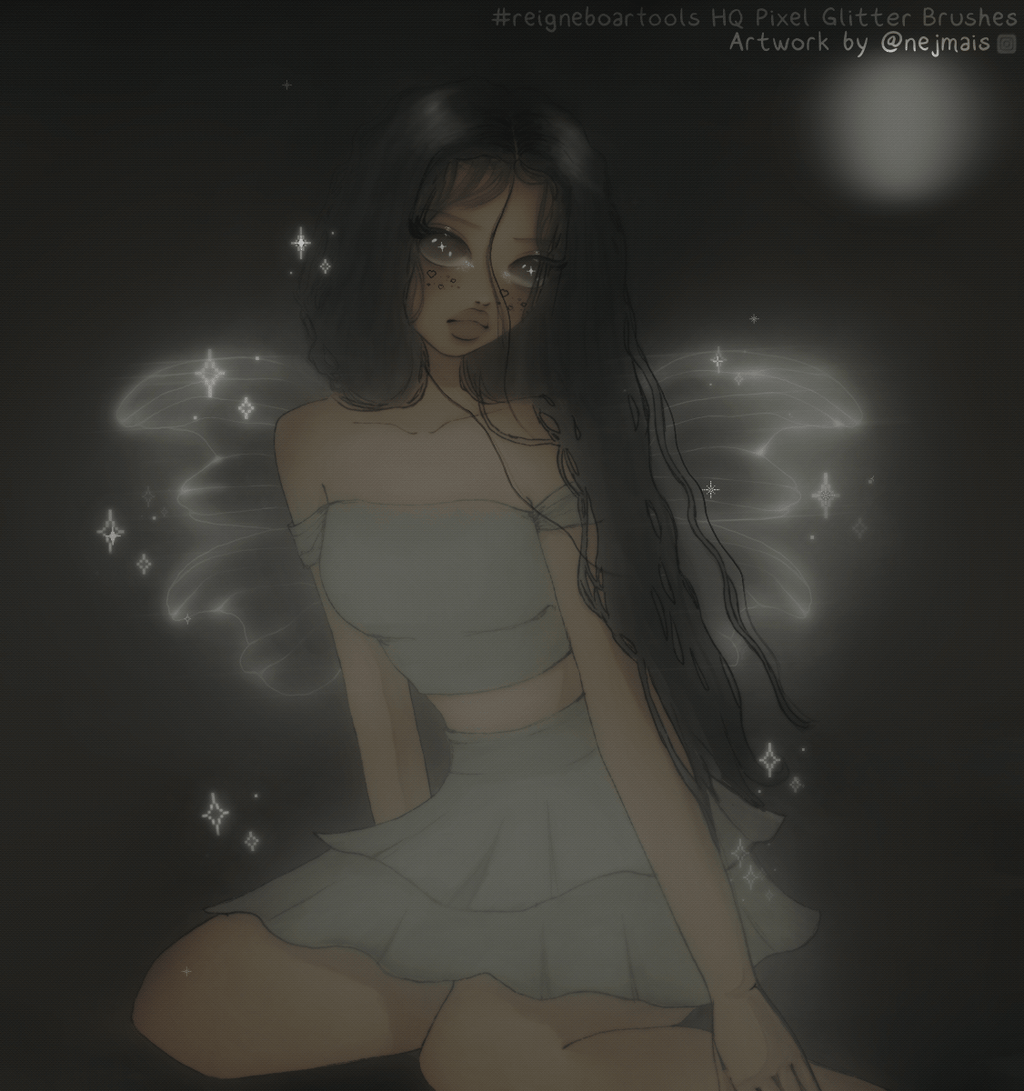 HQ Pixel Glitter Brushes ✦ Photoshop, +