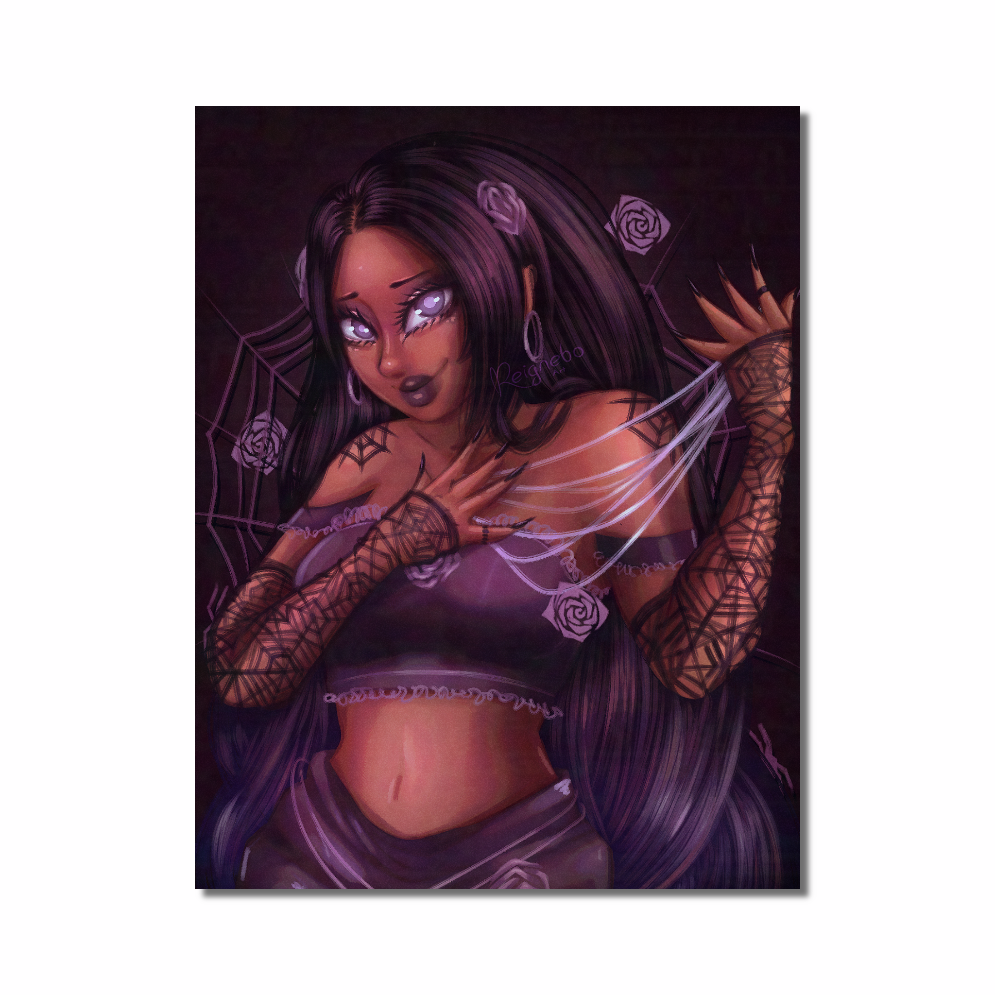 Spider Arachnia Rose Poster ✧
