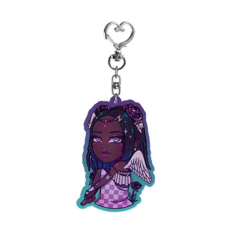 Purple Rose Divinity Angel Charm ✧