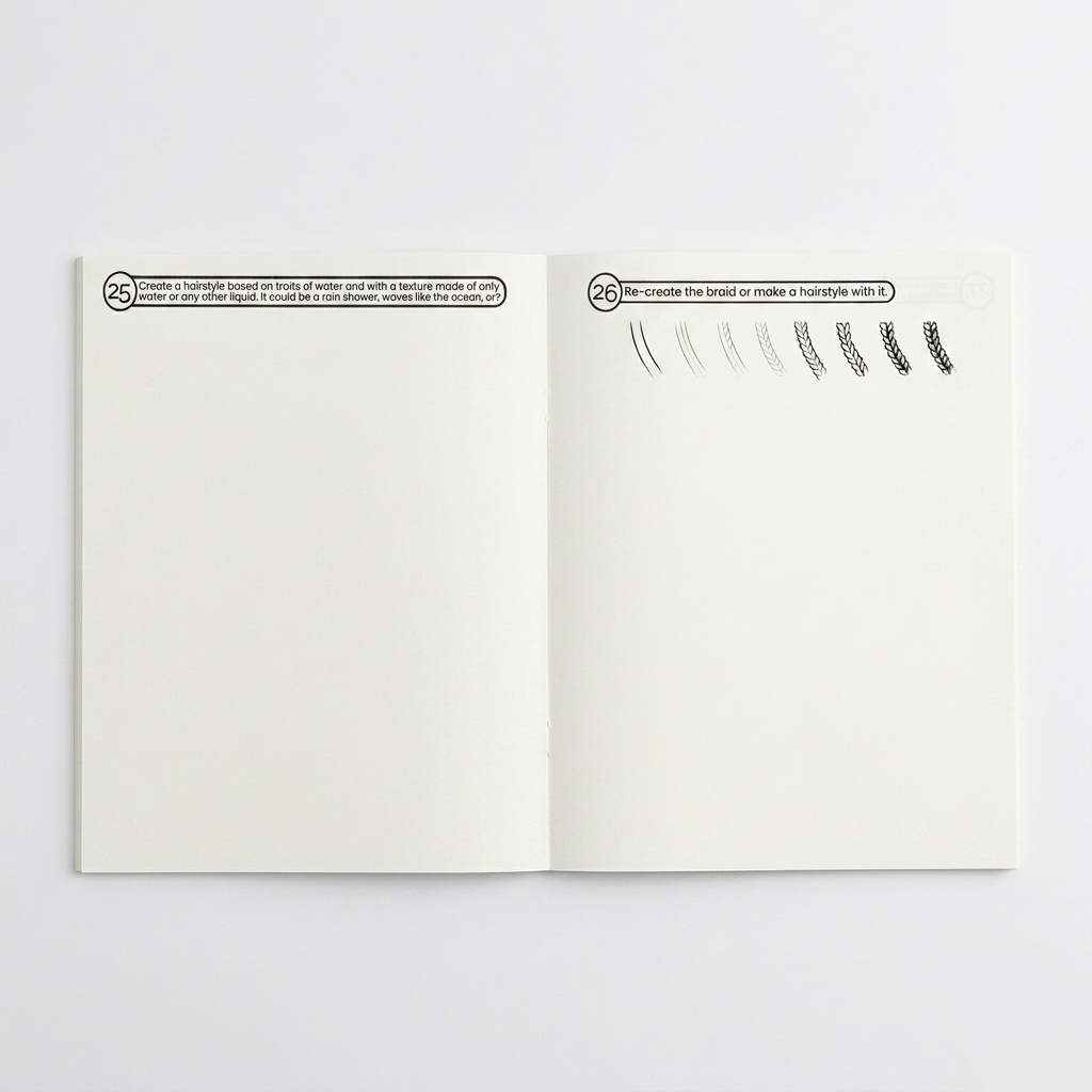Mission Imagine: Hair Themed Interactive Sketchbook with 100 Art Prompts