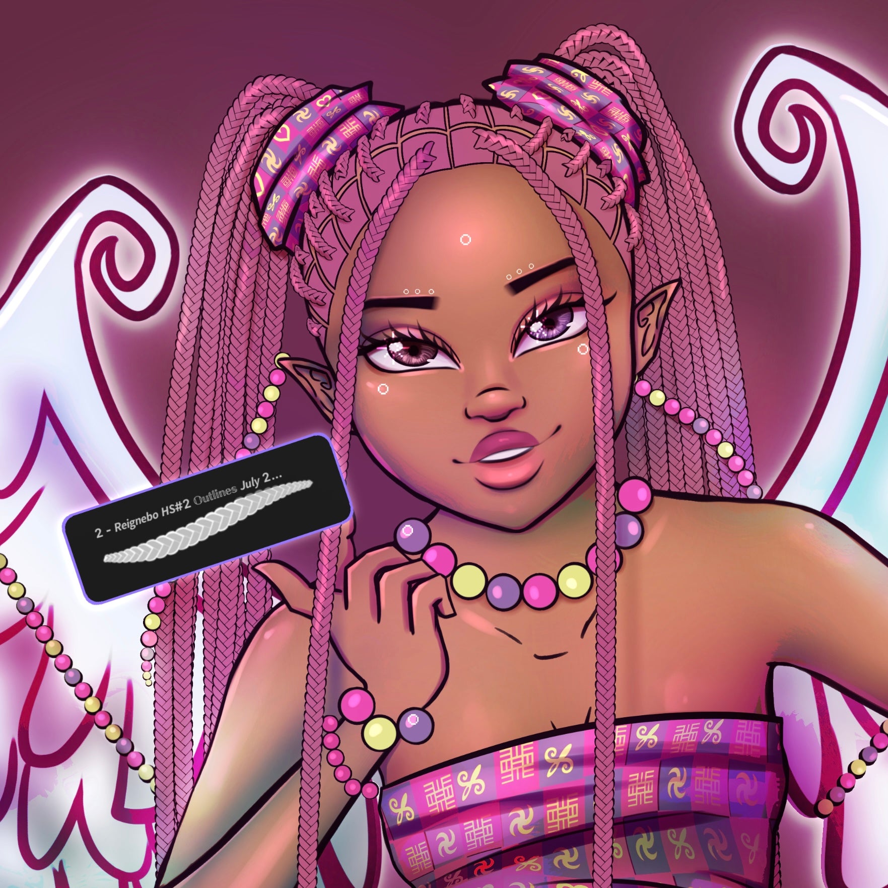 Toon Outline Hair Brushes, Braids, Curls, Locs & Coils • Photoshop, +