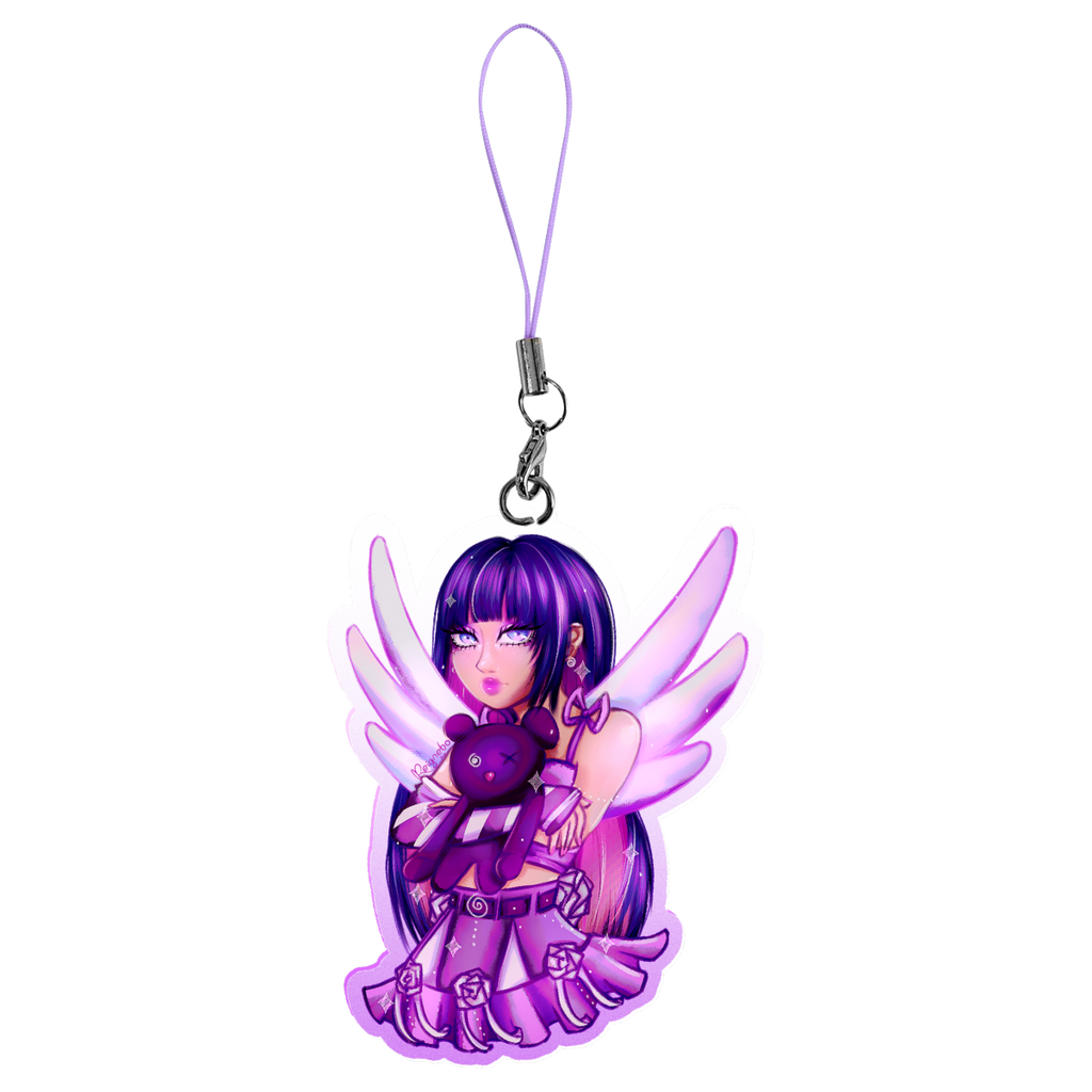 Fan Art: Purple Stocking Lanyard Charm