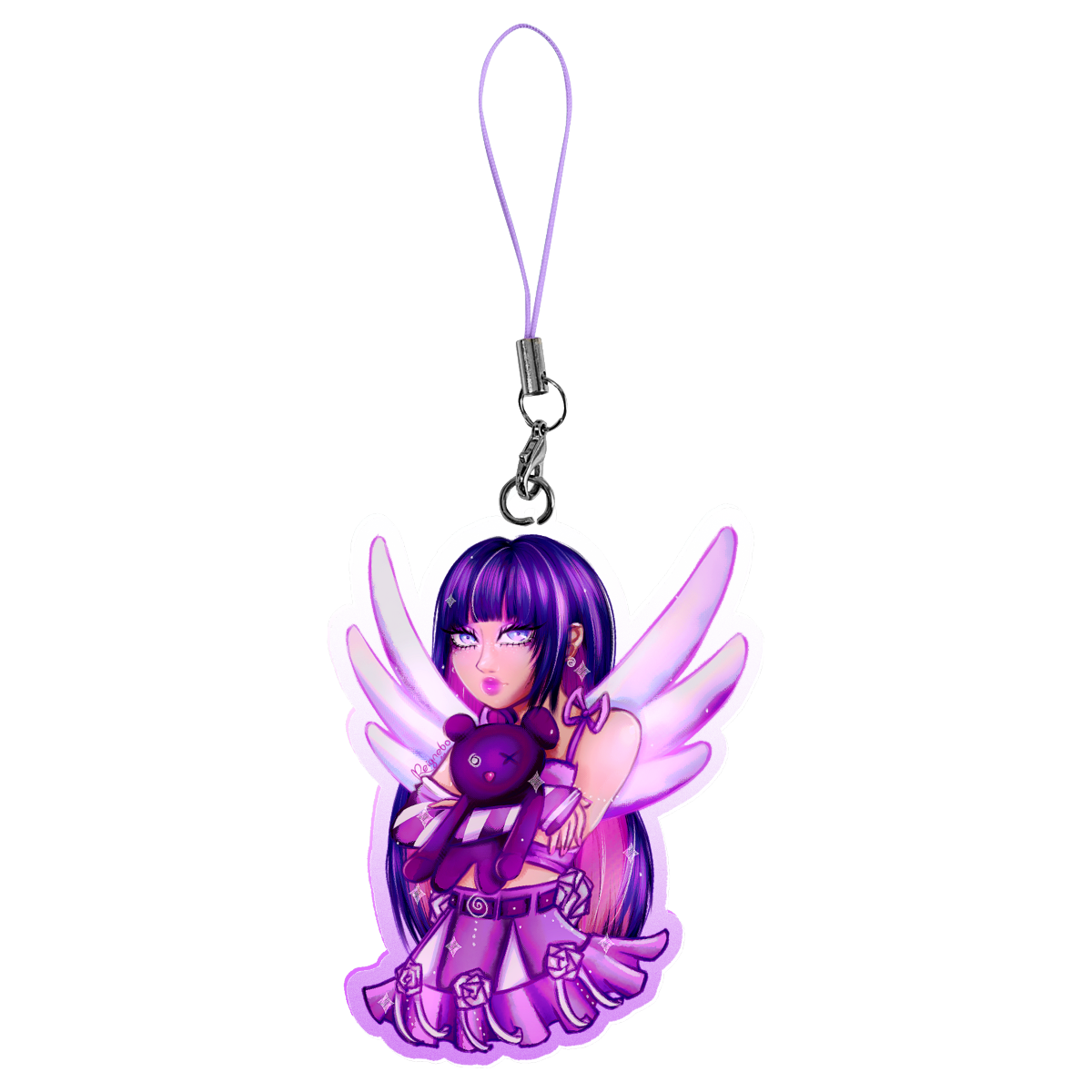 Fan Art: Purple Stocking Lanyard Charm