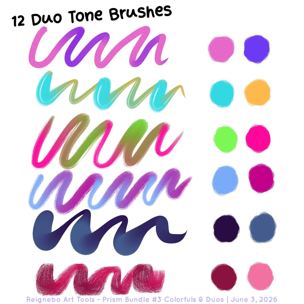Colorful Inking, Painting & Sketching Duo Color Brushes! • Procreate