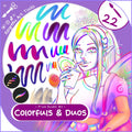 Colorful Inking, Painting & Sketching Duo Color Brushes! • Procreate