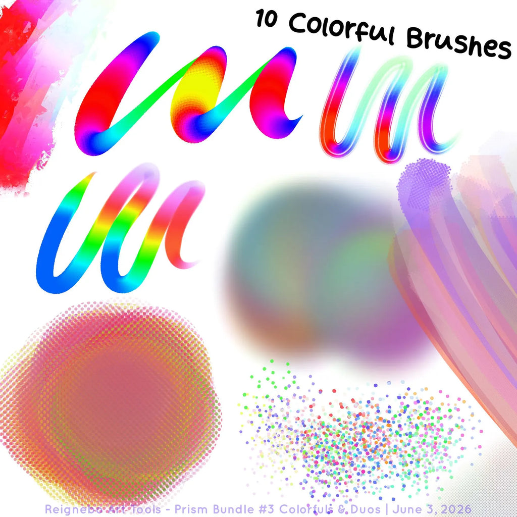 Colorful Inking, Painting & Sketching Duo Color Brushes! • Procreate